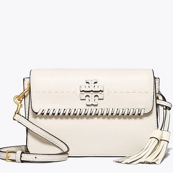 Tory Burch McGraw Whipstitch Crossbody Bag in New Ivory - Picture 1 of 8